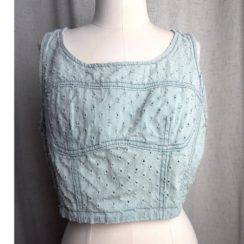 POL Mint  Crop Tank Top